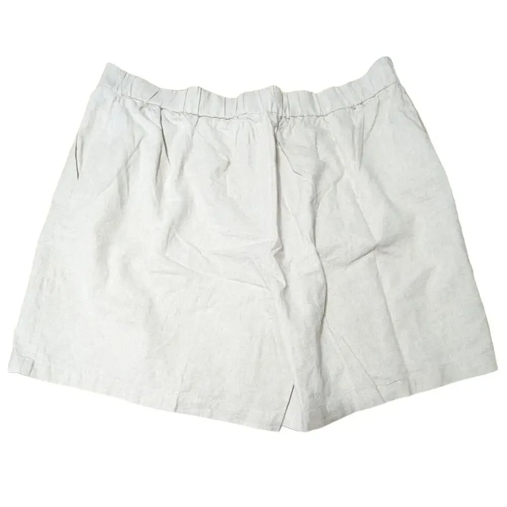 City Chic Sicilian Beige Linen Cotton Pocket Shorts Womens Trendy Plus Size 18 - Picture 6 of 13